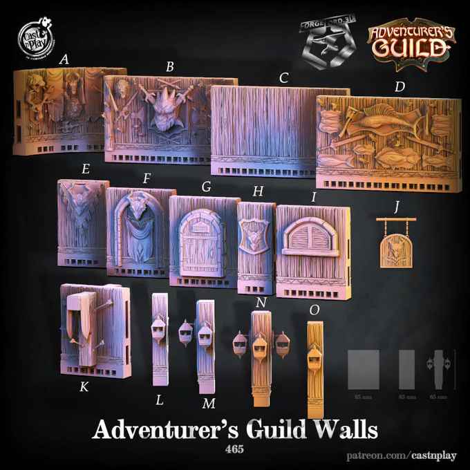 Adventurers-Guild-Walls-CastNPlay-Collection-decor-fantasy-tabletop-RPG-3D-miniatures