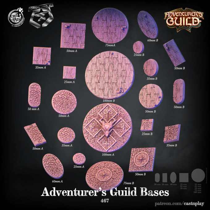 Adventurers-Guild-Bases-CastNPlay-Collection--fantasy-tabletop-RPG-3D-miniatures