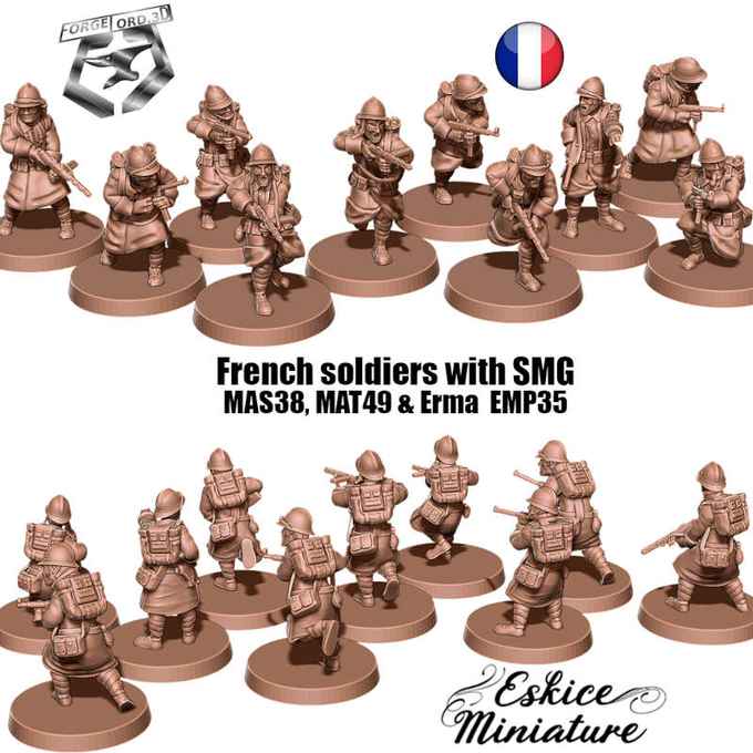 Infanterie-FR-PM-WWII-Figurines-3D-miniatures-Eskice-Miniature-historical-1