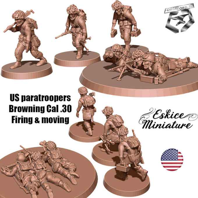 US-para-Cal30-WWII-Figurines-3D-miniatures-Eskice-Miniature-historical-1