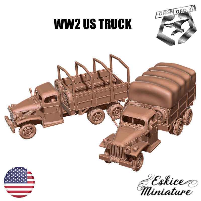 US-truck-Eskice-Miniature-WWII-historical-vehicule-figurine-3d-miniatures-tabletop-rpg
