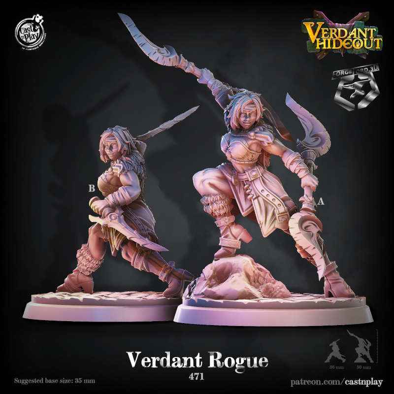 Verdant-Rogue-CastNPlay-verdant-hideout-Collection--fantasy-tabletop-RPG-3D-miniatures