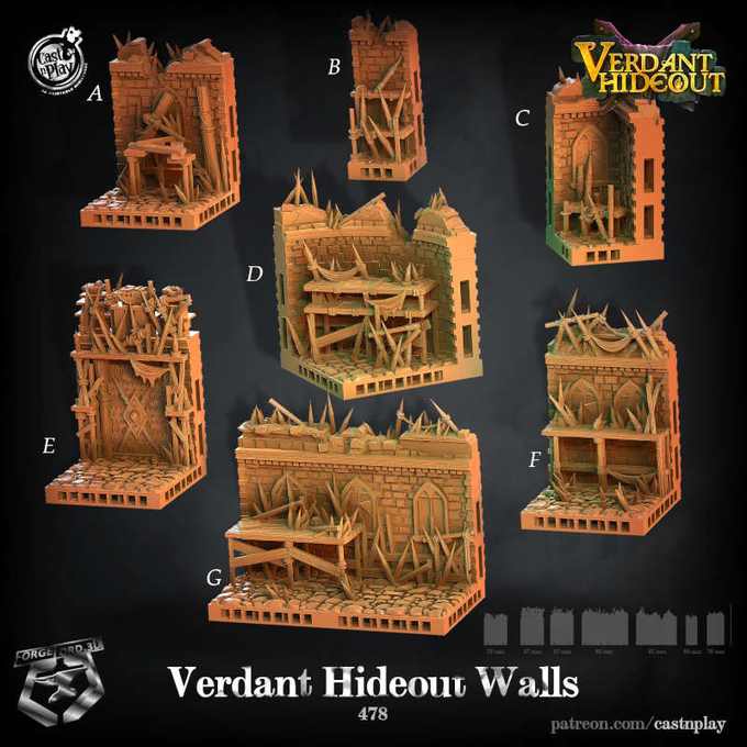Verdant-Hideout-Walls-CastNPlay-Collection-decor-fantasy-tabletop-RPG-3D-miniatures