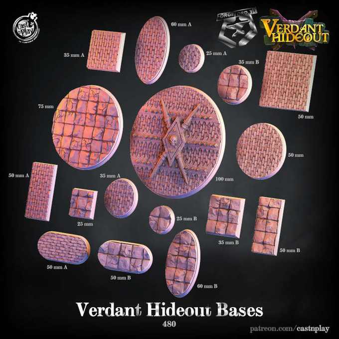 Verdant-Hideout-Bases-CastNPlay-Collection--fantasy-tabletop-RPG-3D-miniatures