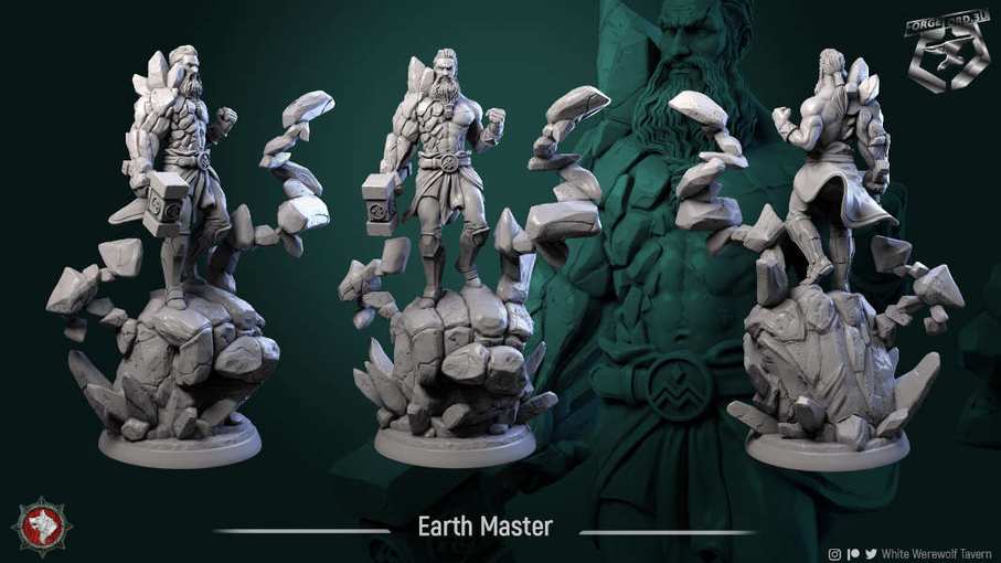 Earth-Master-75mm-figurines-fantasy-tabletop-RPG-3D-miniatures-white-werewolf-tavern