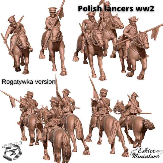 Lanciers-polonais-roghtywka-WWII-Figurines-3D-miniatures-Eskice-Miniature-historical-1