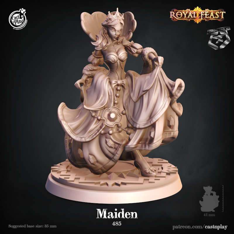 Maiden-CastNPlay-Royal-feast-Collection--fantasy-tabletop-RPG-3D-miniatures