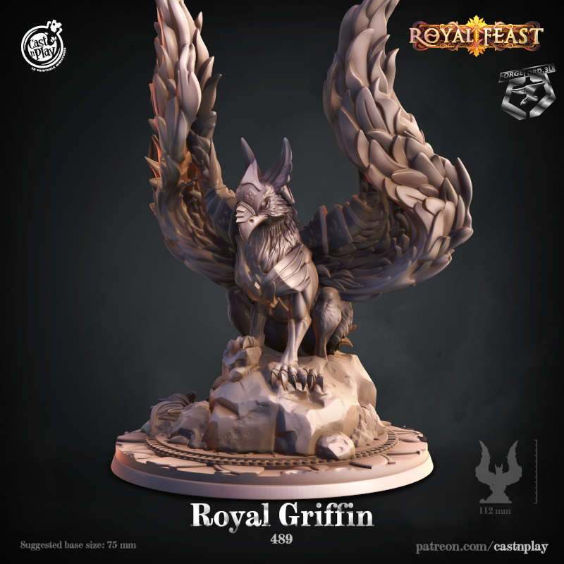 Royal-Griffin-CastNPlay-Royal-feast-Collection--fantasy-tabletop-RPG-3D-miniatures