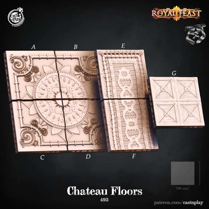 Chateau-Floors-Floor-Tiles-CastNPlay-Collection-decor-fantasy-tabletop-RPG-3D-miniatures