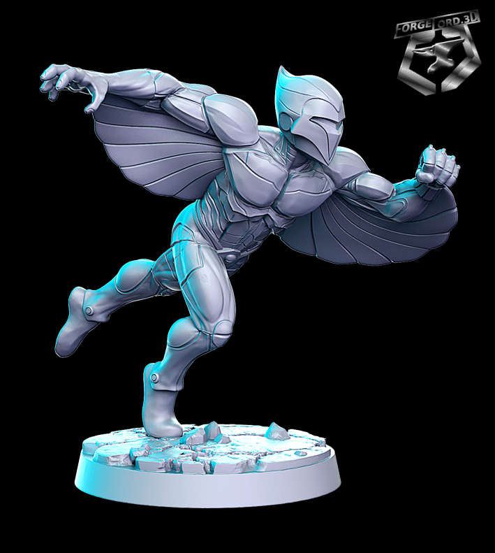 Hawkith-(space-enforcer-in-combat-mode)-RN-Estudio--figurines-fantasy-tabletop-RPG-3D-miniatures