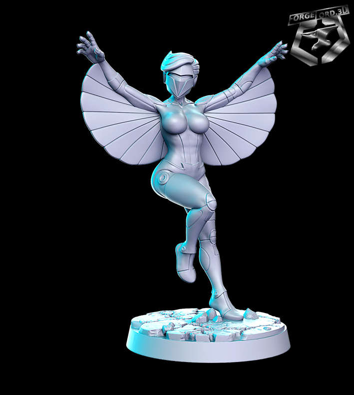 Ladybird-(female-space-enforcer-in-combat-mode)-RN-Estudio--figurines-fantasy-tabletop-RPG-3D-miniatures