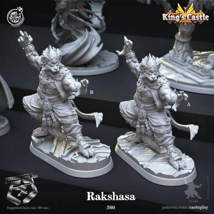 Rakshasa-CastNPlay-King's-Castle-Collection--fantasy-tabletop-RPG-3D-miniatures