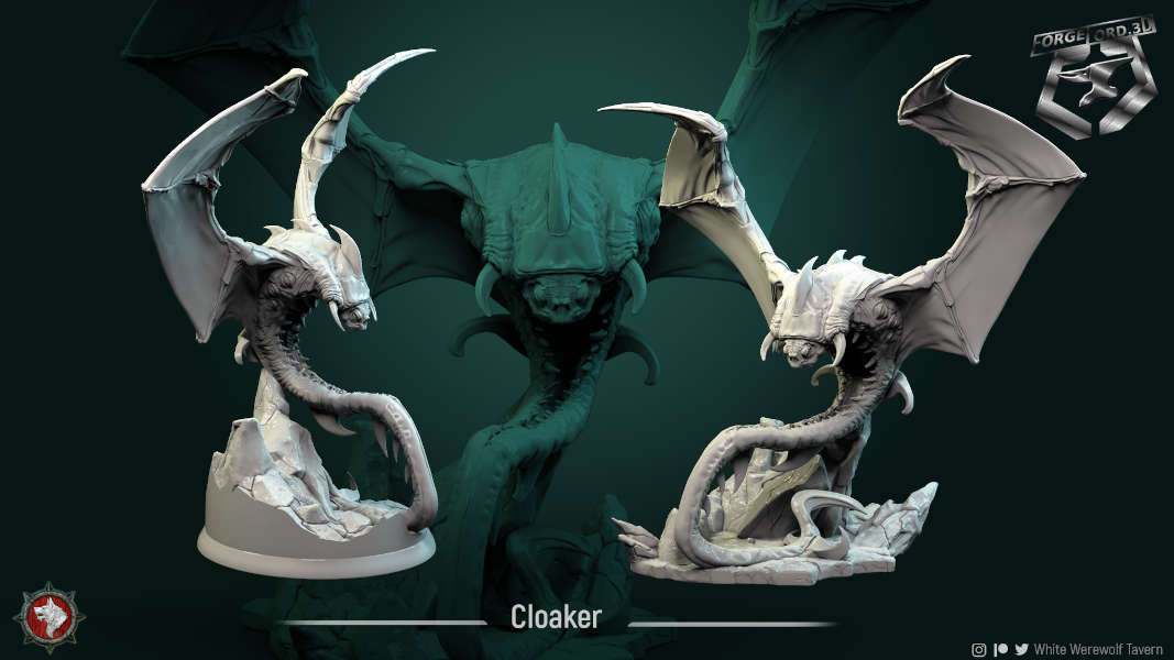 Cloaker-figurines-fantasy-tabletop-RPG-3D-miniatures-white-werewolf-tavern
