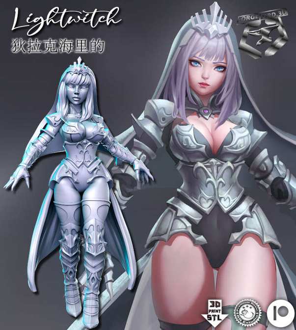 Lightwitch-statue-75mm-RN-Estudio-figurines-fantasy-tabletop-RPG-3D-miniatures-1