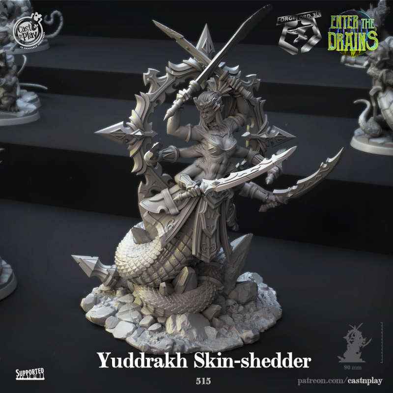 Yuddrakh-Skin-Shedder-CastNPlay-enter-the-drains-Collection--fantasy-tabletop-RPG-3D-miniatures