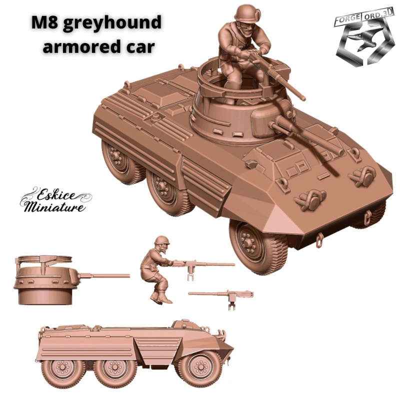 M8-Greyhound-WWII-Figurines-3D-miniatures-Eskice-Miniature-historical-1