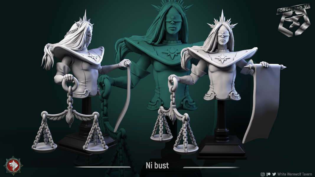 Ni-bust-75mm-figurines-fantasy-tabletop-RPG-3D-miniatures-white-werewolf-tavern