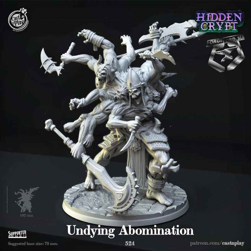 Undying-Abomination-CastNPlay-hidden-crypt-Collection--fantasy-tabletop-RPG-3D-miniatures