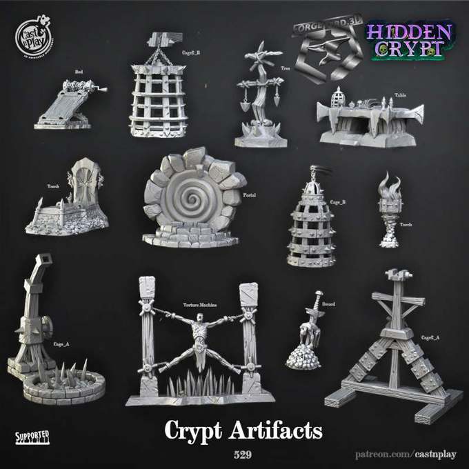 Crypt-Artifacts-CastNPlay-Collection-fantasy-miniatures-tabletop-RPG