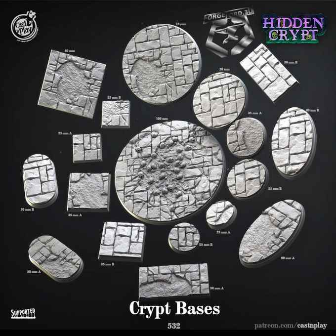 Crypt-Bases-CastNPlay-Collection--fantasy-tabletop-RPG-3D-miniatures