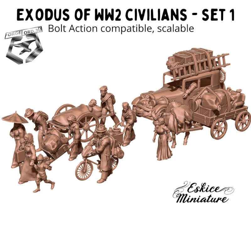 Exode-set-1-WWII-Figurines-3D-miniatures-Eskice-Miniature-historical-1