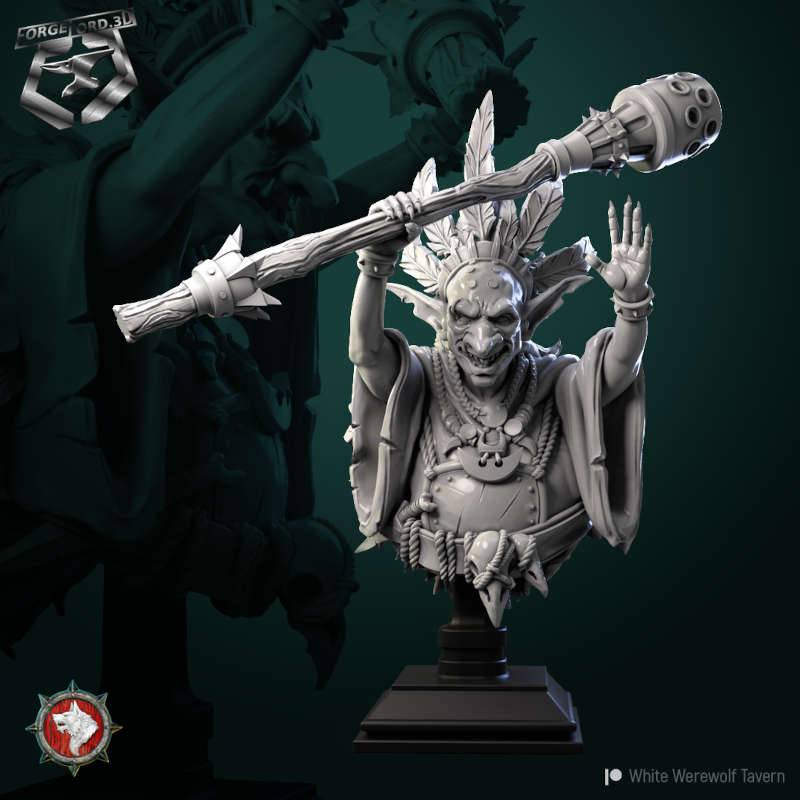 Goblin-Shaman-bust-75mm-figurines-fantasy-tabletop-RPG-3D-miniatures-white-werewolf-tavern