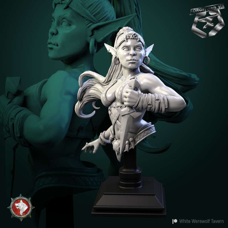 Goblin-Thief-bust-75mm-figurines-fantasy-tabletop-RPG-3D-miniatures-white-werewolf-tavern