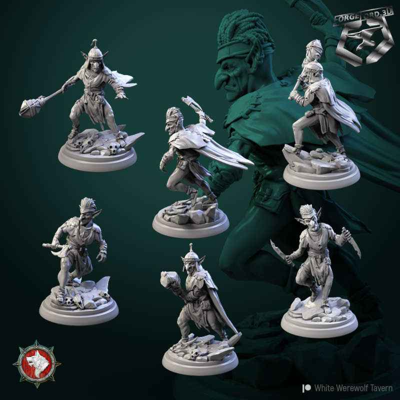 Goblin-warriors-set-32mm-figurines-fantasy-tabletop-RPG-3D-miniatures-white-werewolf-tavern