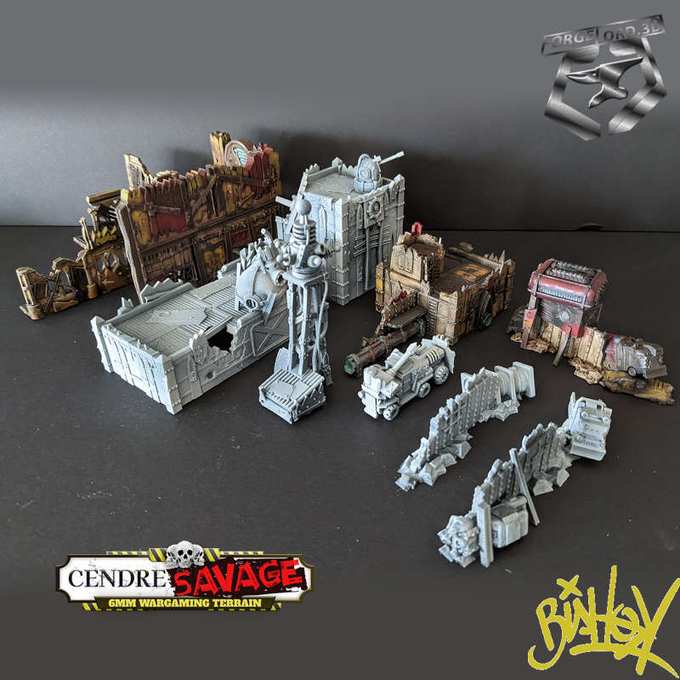 Cendre-Secundus-savage-theme-full-pack,-8mm-bishok-design-cendre-prime-decor-rpg-3d-miniature-1