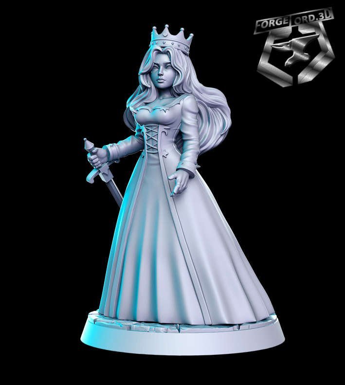 Queen-Meliande-RN-Estudio--figurines-fantasy-tabletop-RPG-3D-miniatures