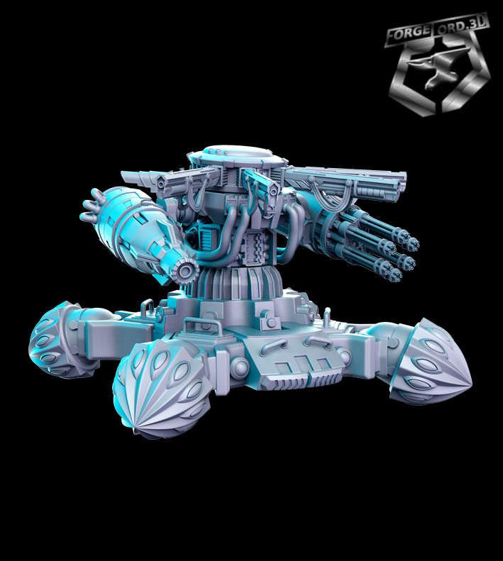 Mk-XII-Mobile-Gun-Turret-RN-Estudio--figurines-fantasy-tabletop-RPG-3D-miniatures
