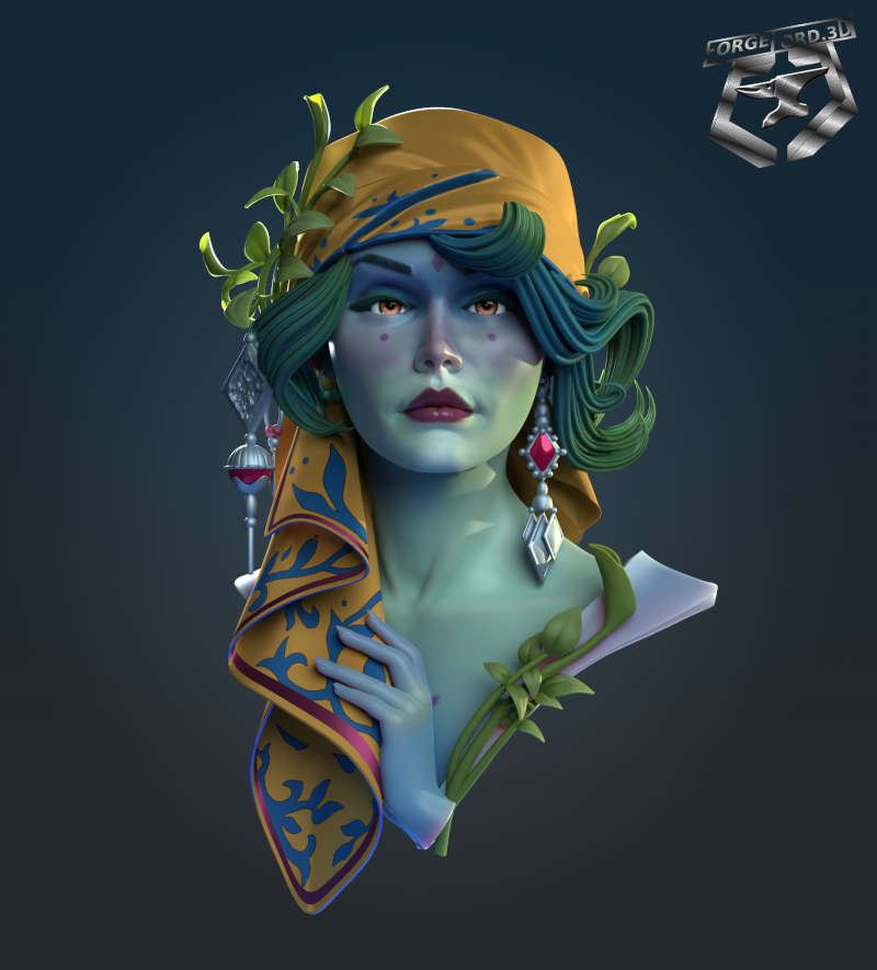 RN-estudio-Gypsy-Witch-100mm-RN-Estudio--bust-fantasy-tabletop-RPG-3D-miniatures