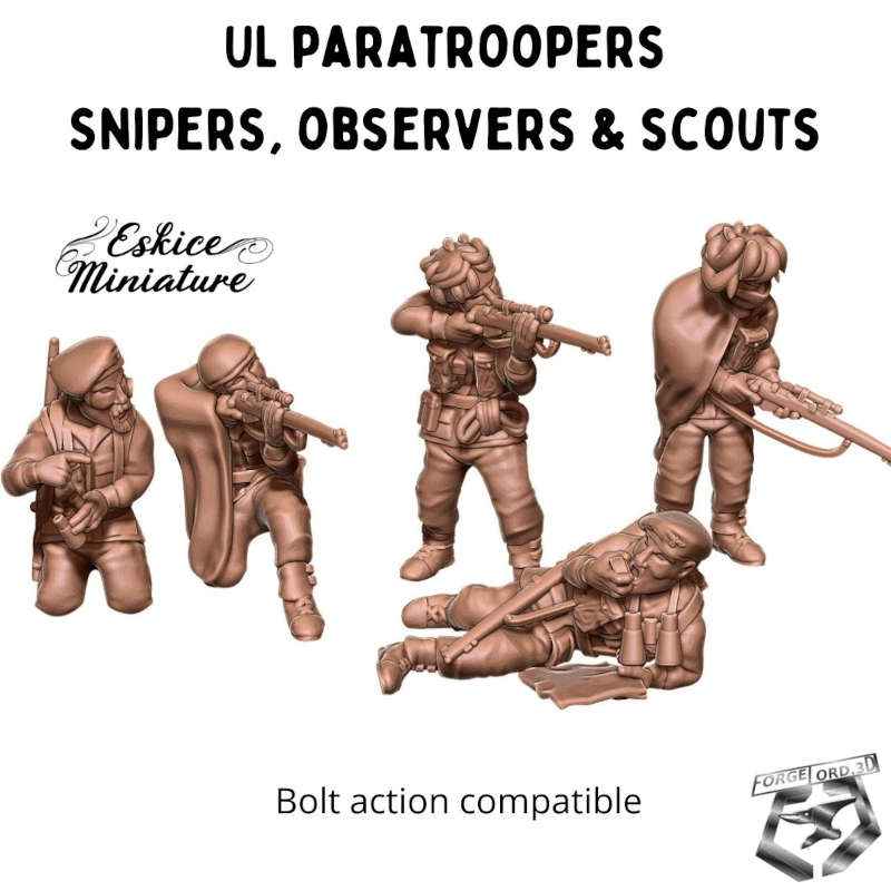UK-Snipers-WWII-Figurines-3D-miniatures-Eskice-Miniature-historical-1