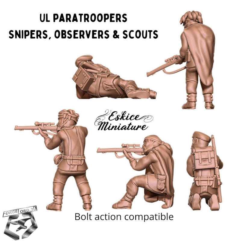 UK-Snipers-WWII-Figurines-3D-miniatures-Eskice-Miniature-historical-3
