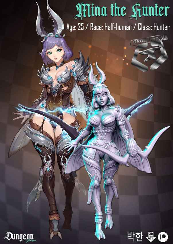 Mina-statue-75mm-RN-Estudio-figurines-fantasy-tabletop-RPG-3D-miniatures