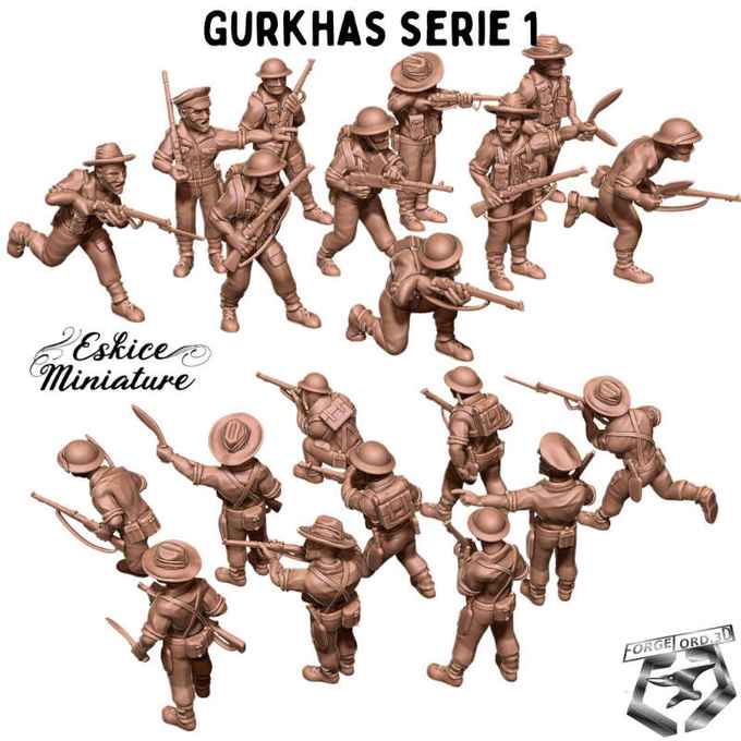 gurkhas-WWII-Figurines-3D-miniatures-Eskice-Miniature-historical-1