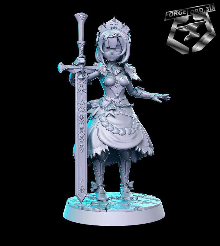 Noelle-statue-75mm-RN-Estudio-figurines-fantasy-tabletop-RPG-3D-miniatures
