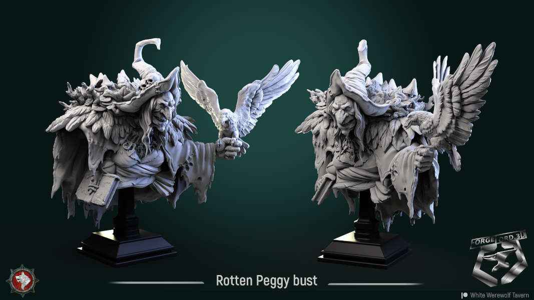 Rotten-Peggy-bust-75mm-figurines-fantasy-tabletop-RPG-3D-miniatures-white-werewolf-tavern