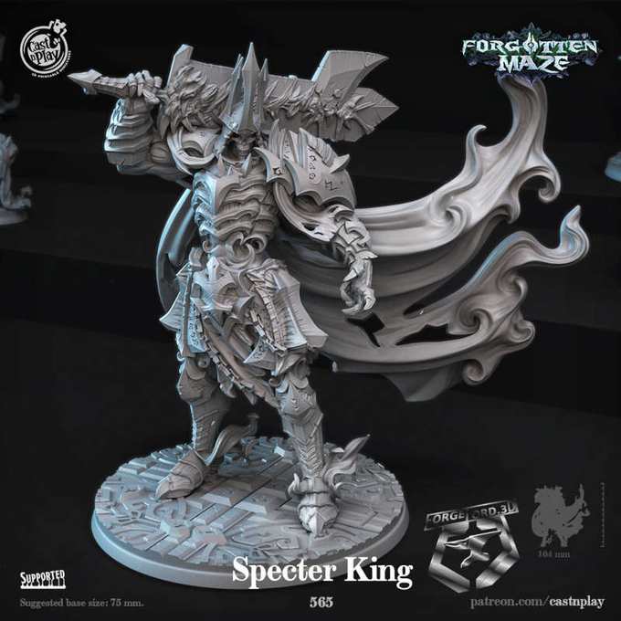 Specter-King-CastNPlay-forgotten-maze-Collection--fantasy-tabletop-RPG-3D-miniatures
