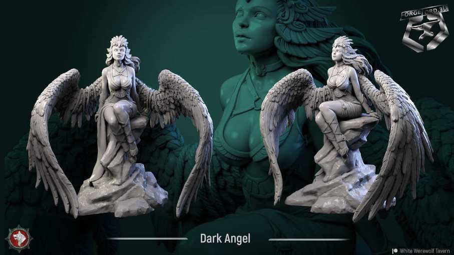 Dark-Angel-75mm-figurines-fantasy-tabletop-RPG-3D-miniatures-white-werewolf-tavern