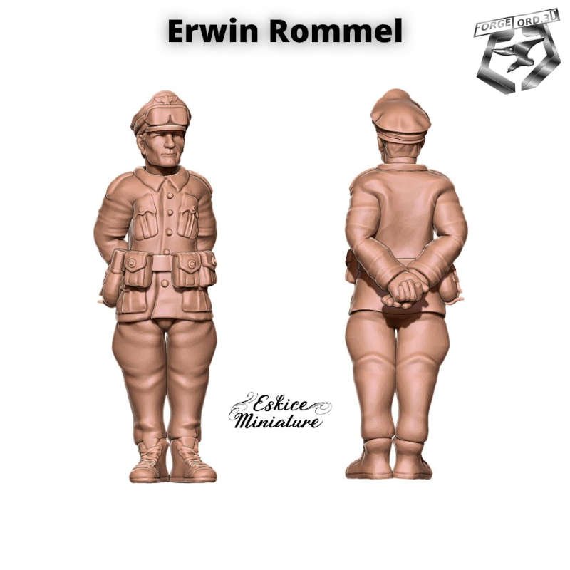 Erwin-Rommel-WWII-Figurines-3D-miniatures-Eskice-Miniature-historical-1