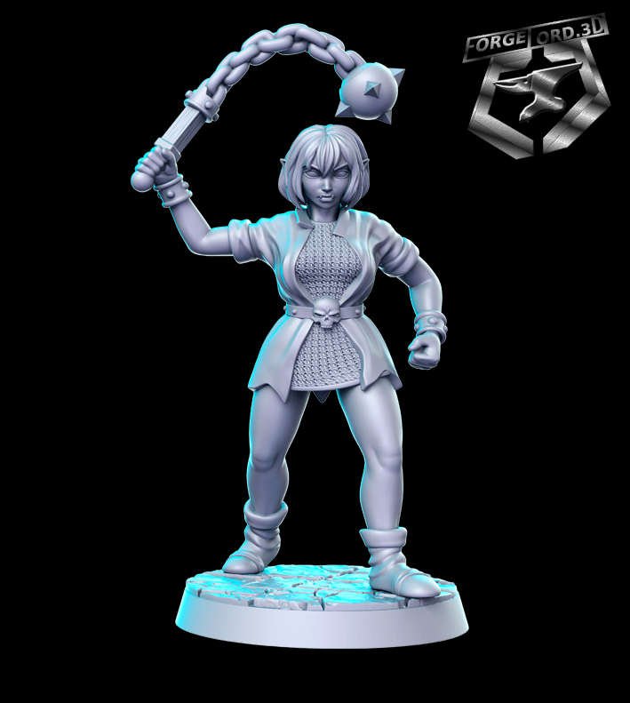 Orc-morning-star-RN-Estudio--figurines-fantasy-tabletop-RPG-3D-miniature