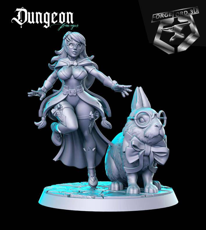 Summoner-statue-75mm-RN-Estudio-figurines-fantasy-tabletop-RPG-3D-miniatures