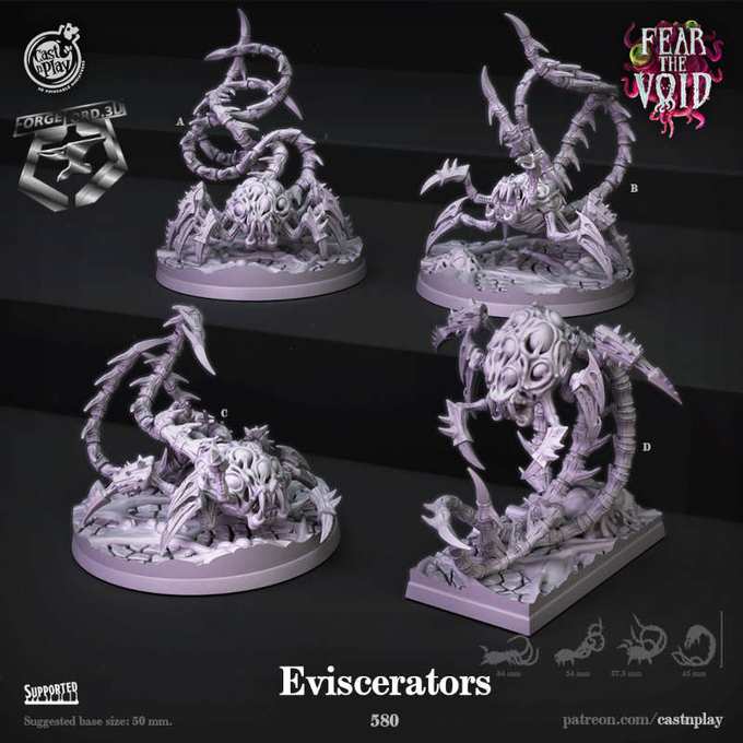 Eviscerators-CastNPlay-Fear-the-void-Collection--fantasy-tabletop-RPG-3D-miniatures