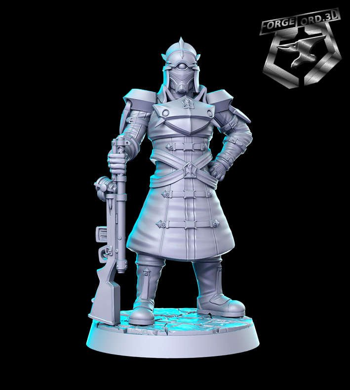 Cerberus-Officer-RN-Estudio--figurines-fantasy-tabletop-RPG-3D-miniatures