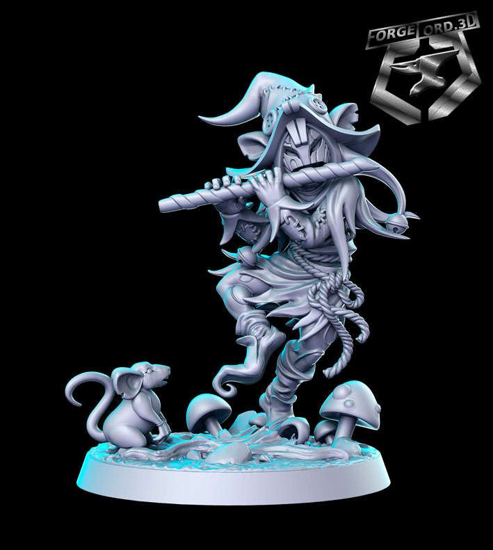 Flute-Charmer-RN-Estudio--figurines-fantasy-tabletop-RPG-3D-miniatures