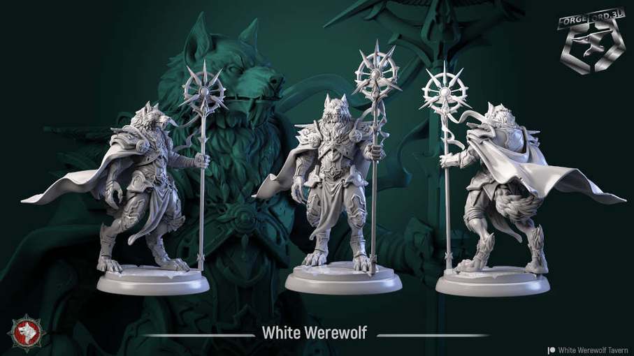 White-Werewolf-32mm-figurines-fantasy-tabletop-RPG-3D-miniatures-white-werewolf-tavern