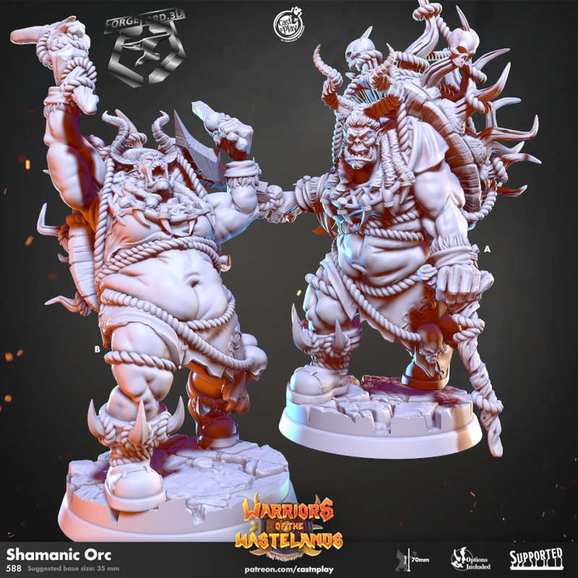 Shamanic-Orc-CastNPlay-Warriors-of-the-Wastelands-Collection--fantasy-tabletop-RPG-3D-miniatures