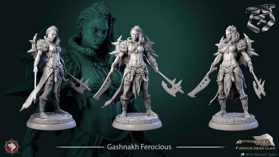 Gashnakh-Ferocious-75mm-figurines-fantasy-tabletop-RPG-3D-miniatures-white-werewolf-tavern