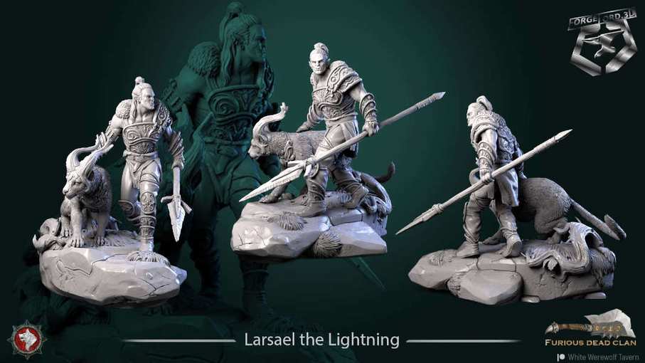 Larsael-the-Lightning-75mm-figurines-fantasy-tabletop-RPG-3D-miniatures-white-werewolf-tavern